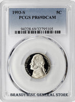 1993-S Jefferson Nickel certified PCGS Proof 69 Deep Cameo