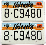 1993 Nebraska car license plates in very good plus condition from Hall county