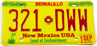 1994 New Mexico car license plate in excellent plus condition from Bernalillo county