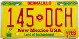 1994 New Mexico car license plate in excellent minus condition from Bernalillo county