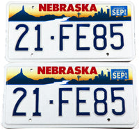 1996 Nebraska car license plates in excellent plus condition from Scotts Bluff county
