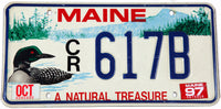 1997 scenic Maine Loon automobile license plate in excellent minus condition