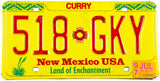 1997 New Mexico car license plate from Curry County in Excellent minus condition