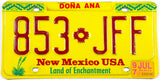 1997 New Mexico car license plate from Dona Ana County in Very Good plus condition