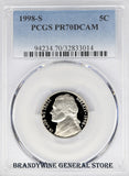 1998-S Jefferson Nickel PCGS Proof 70 Deep Cameo