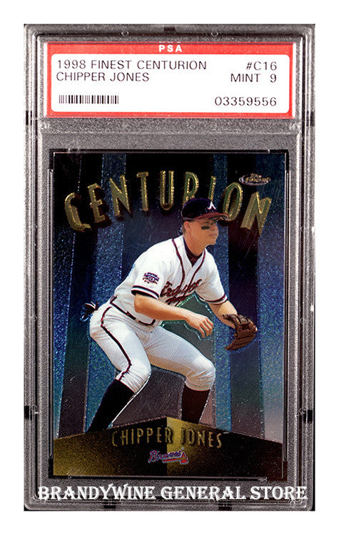 1998 Chipper Jones Topps Finest Centurion Baseball Card PSA Mint 9