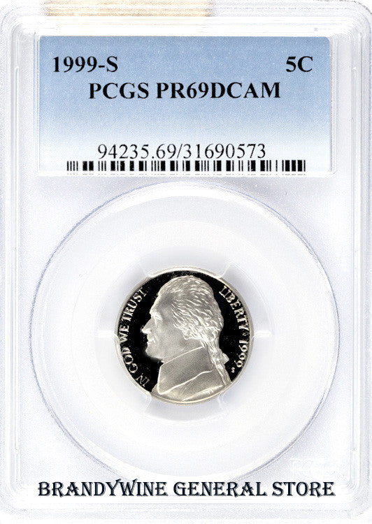 1999-S Jefferson Nickel PCGS Proof 69 Deep Cameo