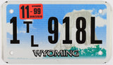 1999 Wyoming Trailer License Plate