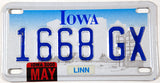 A 2000 Iowa Motorcycle License Plate in NOS excellent condition