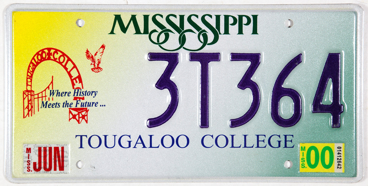 2000 Mississippi Tougaloo College car license plate
