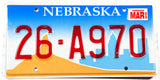 2000 Nebraska car license plate from Antelope county in excellent condition