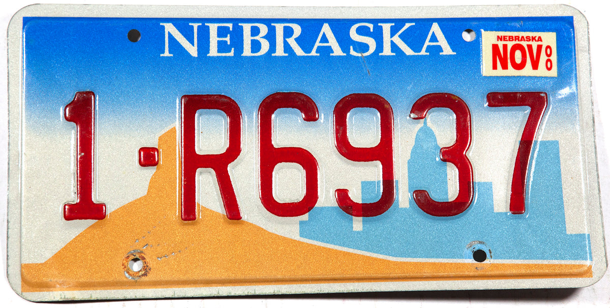 2000 Nebraska car license plate from Douglas county in very good plus condition