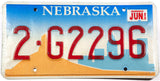 2000 Nebraska car license plate from Lancaster county in very good plus condition