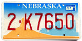2001 Nebraska car license plate from Lancaster county in very good plus condition