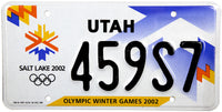 2002 Utah Olympic games  single License Plate grading excellent