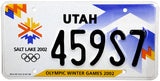 2002 Utah Olympic games  single License Plate grading excellent
