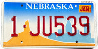 2002 Nebraska car license plate from Douglas county in excellent minus condition