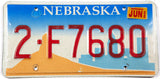 2002 Nebraska car license plate from Lancaster county in excellent minus condition