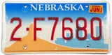 2002 Nebraska car license plate from Lancaster county in excellent minus condition