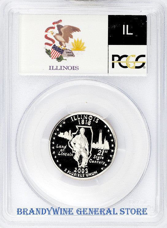2003-S Illinois Statehood Quarter PCGS Proof 69 Deep Cameo