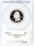 2003-S Illinois Statehood Quarter PCGS Proof 69 Deep Cameo Obverse