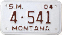 A NOS 2004 Montana Special Mobile license plate, which was for a small equipment or utility trailer for sale by Brandywine General Store in new old stock excellent condition
