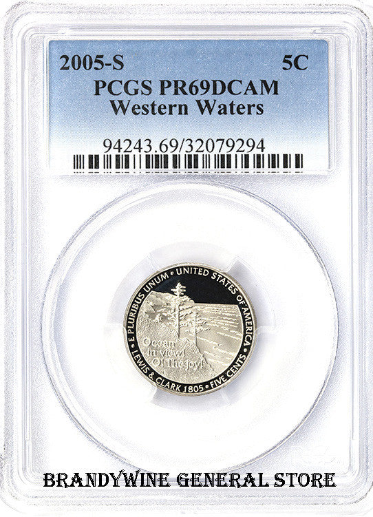 2005-S Jefferson Nickel Western Waters PCGS Proof 69 DCAM