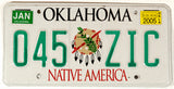 2005 Oklahoma Native America Indian License Plate
