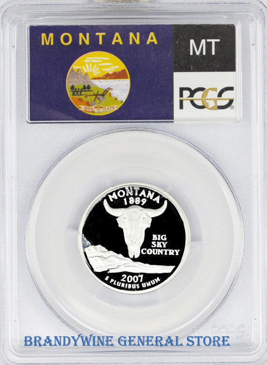 2007-S Montana Silver Quarter PCGS Proof 69 Deep Cameo
