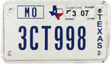 2007 Texas Motorcycle License Plate