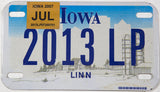 A 2007 Iowa Motorcycle License Plate