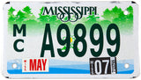 2007 scenic Mississippi motorcycle license plate in excellent minus condition