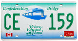 A classic 2009 Confederation Bridge passenger car license plate from the Canadian province of Prince Edward Island in near mint condition