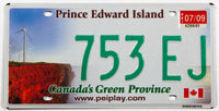 A classic 2009 Windmills passenger car license plate from the Canadian province of Prince Edward Island in near mint condition