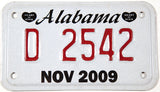 A 2009 Alabama Motorcycle Dealer License Plate that is in Excellent plus unused condition for sale by Brandywine General Store