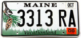 A scenic 2009 Maine Chickadee car license plate in excellent condition