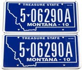 2010 Montana car license plates in NOS near mint condition