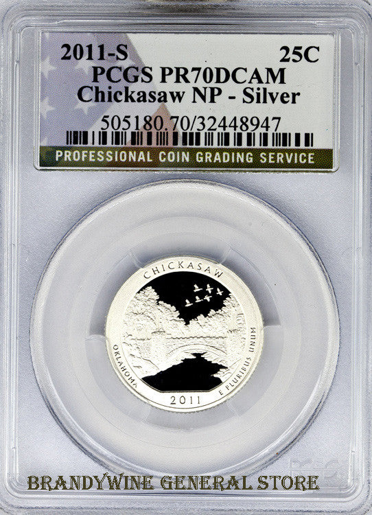 2011-S Chickasaw Silver Quarter PCGS Proof 70 Deep Cameo