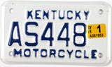 2011 Kentucky Motorcycle License Plate