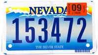 2012 Nevada motorcycle license plate in excellent condition
