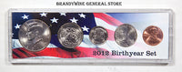 A 2012 Birth Year coin set which includes the Kennedy Half Dollar, America the Beautiful Quarter, Roosevelt Dime, Jefferson Nickel and Lincoln Cent for sale by Brandywine General Store