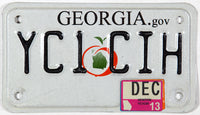 A classic 2013 Georgia Motorcycle License Plate which grades Excellent minus for sale by Brandywine General Store