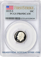 2015-S Roosevelt Dime First Strike certified by PCGS Proof 69 Deep Cameo