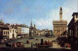 The Piazza della Signoria in Florence by Bernardo Bellotto