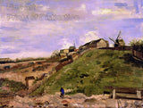 An archival premium Quality art Print of The Hill of Montmartre with Stone Quarry by Vincent Van Gogh for sale by Brandywine General Store