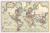 1766 New Map of the World on Mercator's Projection Art Print