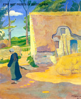An archival premium Quality art Print of Farm House at Pouldu by Paul Serusier, the French artist completed this oil on canvas in 1890 for sale by Brandywine General Store.