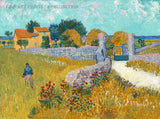An archival premium Quality art Print of Farm House in Provence by Vincent Van Gogh for sale by Brandywine General Store