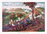An archival premium Quality art Print of The Battle of Missionary Ridge by Kurz and Allison copyrighted in 1886 for sale by Brandywine General Store