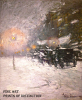 An archival premium Quality art Print of Winter Midnight by Childe Hassam, the artist painted this oil on canvas in 1894 for sale by Brandywine General Store